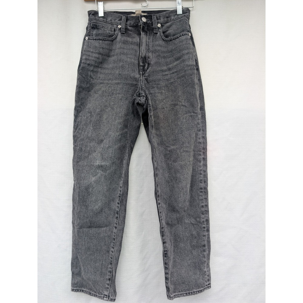 Madewell Baggy Tapered Jeans Lunar Wash‎ High Rise Black DM4057 Womens 25